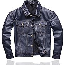 Amazon | [NBLL] メンズ ジャケット 本革ジャケット 革ジャン